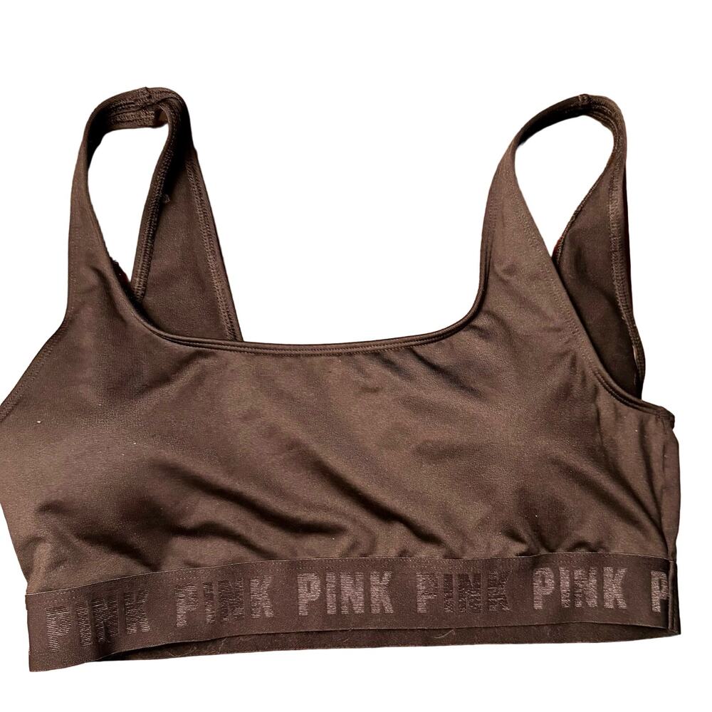 PINK by Victoria secret ultimate, size large gray black bra sports active